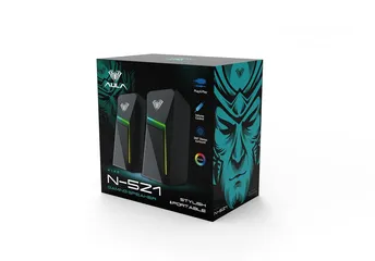  12 سماعات كمبيوتر جيمنغ  مضيئة مميزة  Aula Speaker N-521 Gaming RGB Lights OG