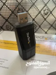  7 ايثرنت ادابتر بسرعة الف ميجا بالثانية براند من شركة ستارتك كوم USB3.0 to Ethernet
