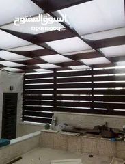  6 مظلات خشبيه واسوار خشبيه  للحدائق والمزارع و الترس