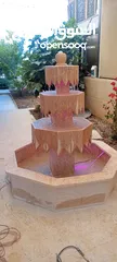  3 نوافير وشلالات وباربيكو وجميع انواع ديكورات الحجر الطبيعي  العنوان الزرقاء الجديده