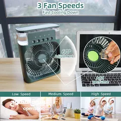  5 Desktop Electric Fan Air Cooler Water Cooling Spray Fan Portable Air Conditioner USB Humidification