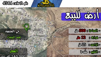  1 رقم الاعلان (4544) ارض سكنية للبيع في منطقة حي المنصور