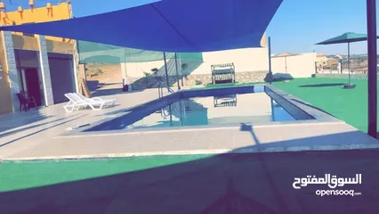  4 شاليه مزرعه للبيع مطله سد الملك طلال