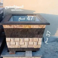  1 أحواض زراعه رخام طبيعي طبقتين ديكوري جميل جدا للأاشجار وعصري قوي ومتين وشلالات