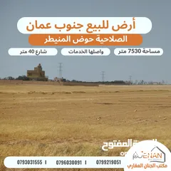  2 أرض مميزة للبيع الصلاحية حوض (3) المنيطر على شارع ال 40 المؤدي الى مادبا مساحة 7530 متر مستوية