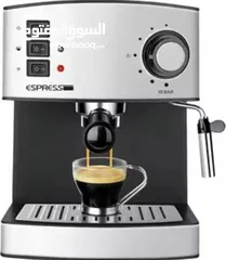  6 ماكينة صنع قهوة اسبريسو اوتوماتيك 19 bar  100% Espresso