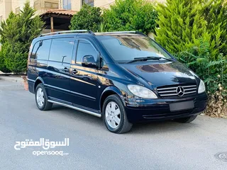  1 باص مرسيدس فيتو 2007 لون كحلي بحاله الوكاله شصي وسط محير تب نضافه قير عادي