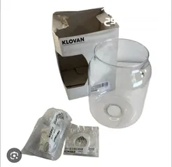  2 ikea klovan ceiling pendant إضاءة معلقة زجاج شفاف