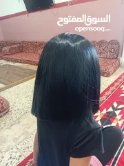  4 باروكة شعر لون اسود