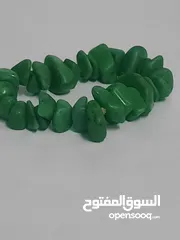  5 سورا عقيق خضراء طبيعيه من النوادر جدا