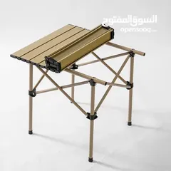  3 طاولة معدنية قابلة للطي /طاولة رحلات معدنية سهل الحمل مع شنطة هيكل معدني يتحمل اوزان