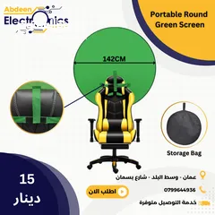  1 كروما دائرية للتصوير Portable Round Green Screen 142cm