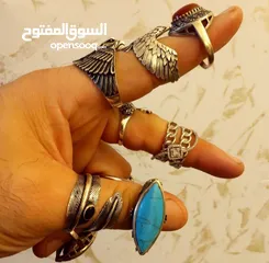  2 خواتم فضه عيار 925