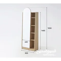  7 خزانة 4 رفوف مع دفة مرايا