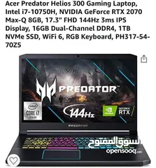  1 Acer Predator Helios 300 Gaming laptop