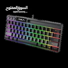  10 كيبورد جيمنغ مضيئ احترافي لكل الجيمرز اصلي Aula Keyboard F3061 Gaming RGB Lights OG