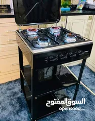  4 طباخ غاز 4 شعلات مع استاند وغطاء فقط