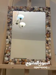  10 Wall Mirror with Shell Frame - Resin Coated. perfect for bedrooms & entryways.