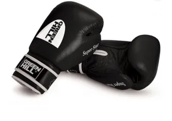  1 Green Hill Superstar Boxing Glove -black-16oz قفازات ملاكمة جرين هيل - لون اسود - مقاس 16