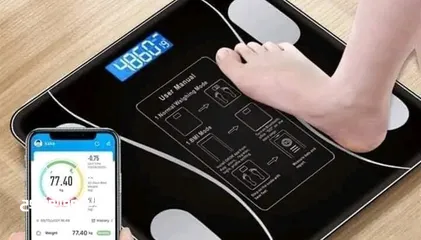  2 ميزان اشخاص ذكي لقياس نسبة الدهون والعضلات  الميزان يتحمل وزن الى 180 كغم  قياس الوزن بدقة عالية