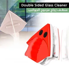  2 ممسحه الزجاج المغناطيسيه للشبابيك النوافذ تنظيف الزجاج شكل مثلث او مربع