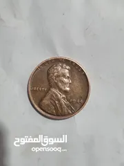  1 سنت امريكي لينكولن 1944