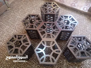  2 طاوله ارابيسك لغرف الضيوف خشب ثقيل حجم كبير