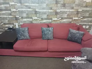  2 طقم كنب مع ريكلاينر للبيع