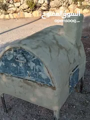  6 فرن طابون متحرك لشوي صواني وخبز ع حصى طول 85 العرض 65 صاج مقلفن بشتغل ع حطب وع غاز متنقل