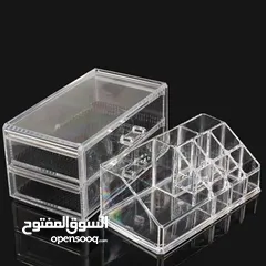  3 صندوق ترتيب المكياج او المجوهرات 4 طبقات منظم  مكياج و اكسسوارات اكريليك ضد الكسر