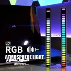  16 مسطرة  ار جي بي  RGB ذبذبات اضاءه متصاعده  مع حدة الصوت  تعمل على usb