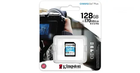  3 كرت ذاكرة لكميرات التصوير SD CARD128GB 170MB/S KINGSTON