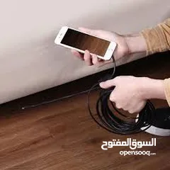  9 كيبل كاميرا سلك مشاهده من هلال موبايل او لابتوب و حفظ الصور و الفديوهات عند الرغبه مع اضاءه فلاش