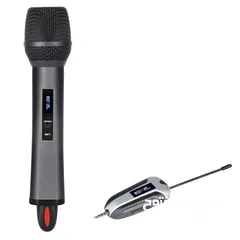  1 Handheld microphone for phones or camera مايكرفون لاسلكي للتلفون او الكاميرا