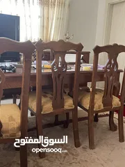  1 سفرة زان للبيع طاوله 7 كراسي