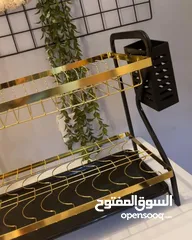  4 مطبقيه  2 دور ذهبي في اسود  المطبقيه الجولد المعدن مطبقية كاملة متكاملة لكل احتياجات المطبخ