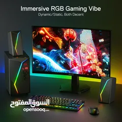  2 Redragon GS520 PRO Computer Gaming Speakers with Subwoofer, 2.1 Channel RGB سماعات مع اضاءة صوت صح