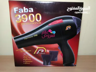  2 سشوار FABA  فابا للبيت و الصالون الايطالي 3900 مكفول مجفف شعر سشوارات