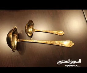  6 طقم سفره معالق وشوك وسكاكين فاخر مكون من 70 قطعه طلاء ذهب 24