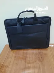  2 laptops bag  / case leather portable slim zipper