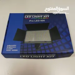  5 600 LED light video light kit, Rechargeable and plug-powered video conference live light اضاءة تصوير