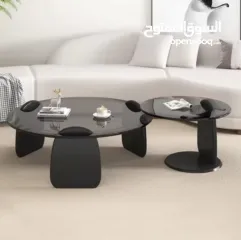  3 طاولة قهوة عصرية بسطح زجاجي أنيييق وتصميم حديث   هالطاولة بتجمع بين التصميم العصري والبساطة الراقية