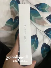  9 تابلت A07 جديد فتحت الكرتونة فقط والبيع لمشكلة مالية ولا يوجد توصيل مجاني