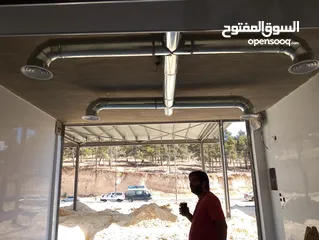  5 هود ، هودات ، مدخنة ، مداخن ، شفط ، شفاط ، دكت ، طوربين  الاستعداد الكامل لتركيب نظام الشفط والسحب