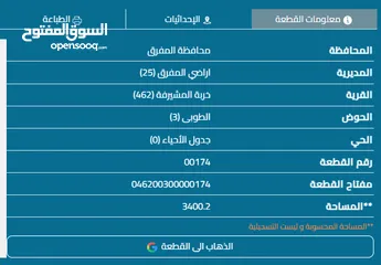  2 قطعة ارض للبيع مفروزة بقوشان مستقل من المالك مباشره