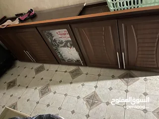  3 درفات مطبخ الامنيوم شبه جديد