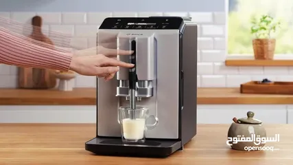  2 ماكينة صنع قهوة الإسبريسو الأوتوماتيكية بالكامل من بوش بقدرة 1300 وات VeroCafe Series 2 - لون سلفر