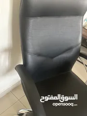  2 Black leather office chair