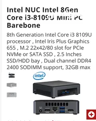  6 mini pc Intel  Nuc