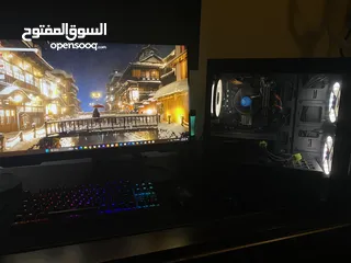  1 كمبيوتر العاب مع شاشه قيمنق معاه Gaming pc with a gaming screen